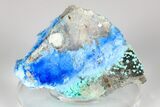 Vibrant Blue, Cyanotrichite Crystal Aggregates - China #183991-1